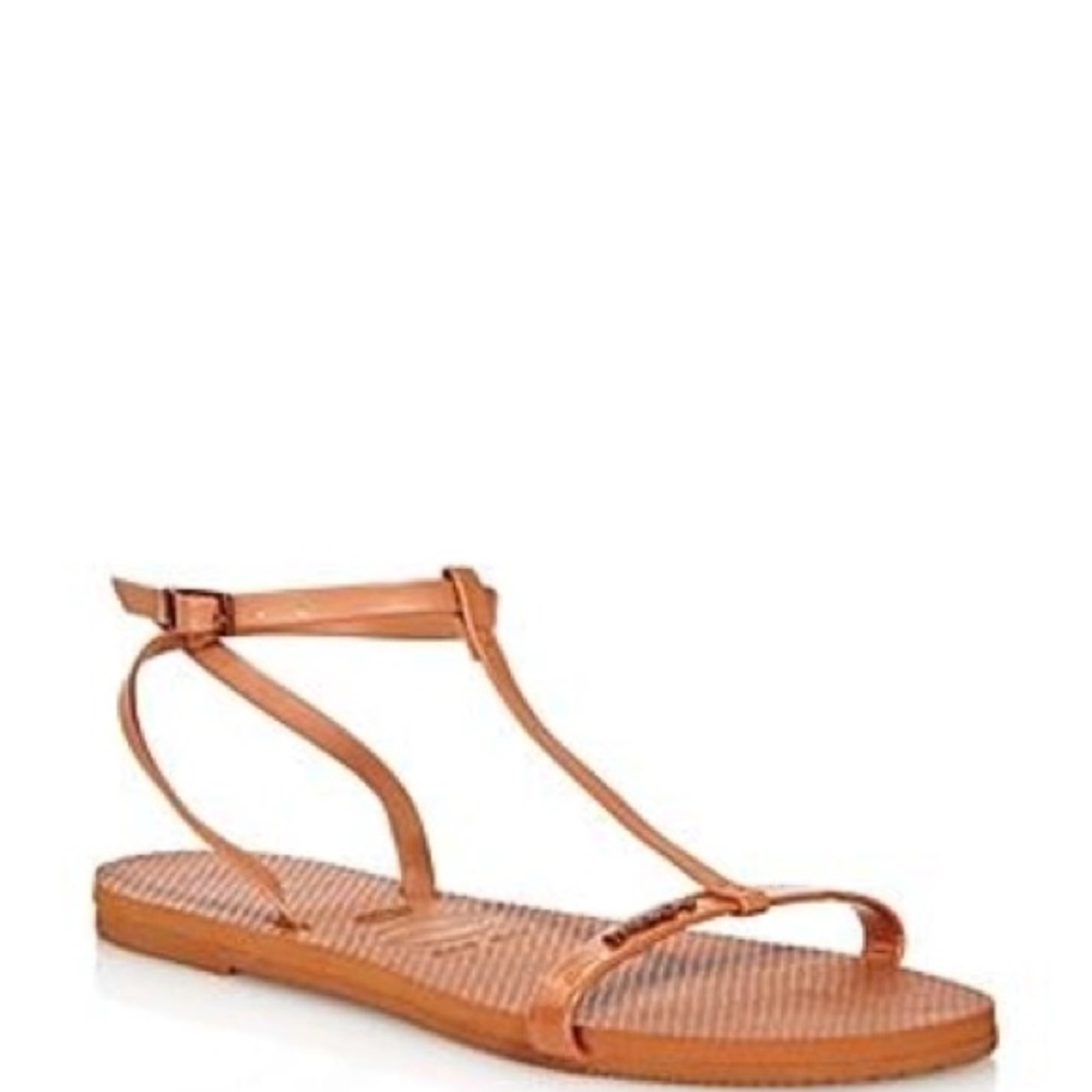 YOU BELIZE T-STRAP SANDALS IN RUST Size 37-38 (6.5-7) - Picture 1 of 7